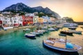 Marina Grande port on Capri Island, Italy Royalty Free Stock Photo