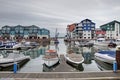 Marina houses and apartments Royalty Free Stock Photo