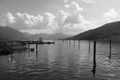 Marina in the Iseo Lake Royalty Free Stock Photo