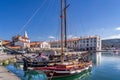 The marina in Isola Slovenia Royalty Free Stock Photo