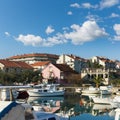 Marina Kalimanj in Tivat city, Montenegro Royalty Free Stock Photo