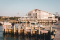 Marina in Kismet, on Fire island, Long Island, New York Royalty Free Stock Photo