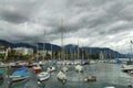 Marina on Lake Geneva Royalty Free Stock Photo