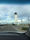 Marina lighthouse in gulfport Royalty Free Stock Photo