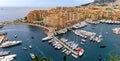 Marina in Monaco Ville with luxury yachts and apartments in harbor of Monaco, Cote d'Azur or the French Riviera Royalty Free Stock Photo