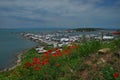 Marina near Sozopol with popies, Bulgaria Royalty Free Stock Photo