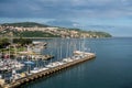 Marina by the old town of Koper in Slovenia Royalty Free Stock Photo