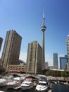 Marina overlooking Toronto Harbourfront Royalty Free Stock Photo