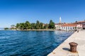 The marina and promenade in Isola Slovenia Royalty Free Stock Photo