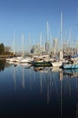 Marina Reflections, False Creek, Vancouver Royalty Free Stock Photo