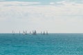 Maritime yacht regatta at sea. Royalty Free Stock Photo