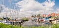 Marina with sailboats in village Durgerdam, IJmeer, Amsterd