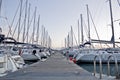 Marina with sailing boats