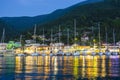 The marina in Sami town on Kefalonia Island in the evening