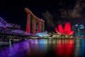 Marina Bay in Singapore with the Marina Bay Sands Hotel Royalty Free Stock Photo