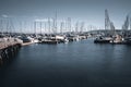 Marina in Seattle with views of Mt. Rainer