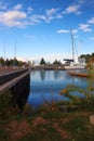 The marina seen from the berths - Thunder Bay Marina, Ontario, Canada Royalty Free Stock Photo