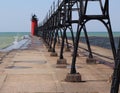 Outdoor, Lake Michigan, sand, birds, River, waves, Pier, Water, South Haven, Vacation Royalty Free Stock Photo