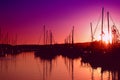 Marina Sunset Royalty Free Stock Photo
