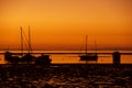 Marina at sunset Royalty Free Stock Photo