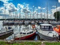 Marina in Sztynort in northern in Poland