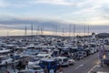 Marina in the tourist resort of Puerto Portals, Spain Royalty Free Stock Photo