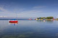 Marina with yacht boats Royalty Free Stock Photo