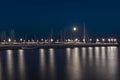 Marina with yacht boats and wooden pier in Sopot, Poland