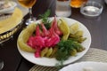 Marinaded vegetables in taverna