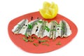 Marinated anchovies Royalty Free Stock Photo