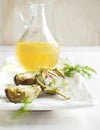 Marinated Baby Artichokes. Royalty Free Stock Photo