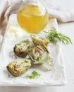 Marinated Baby Artichokes. Royalty Free Stock Photo