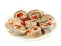 Marinated herring rolls Royalty Free Stock Photo