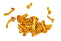 Marinated honey agarics isolated on a white Royalty Free Stock Photo