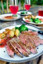 Marinated London Broil with Potatoes and Broccoli Royalty Free Stock Photo