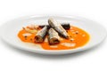 Marinated mackerel in tomato souce