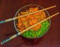 Marinated mushrooms with carrot