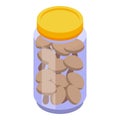 Marinated mushrooms icon isometric vector. Delicious autumn tasty.