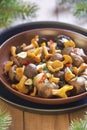 Marinated mushrooms with spices