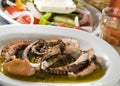 Marinated octopus greek salad Greek Islands Ios Royalty Free Stock Photo