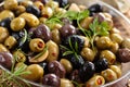 Marinated olives.