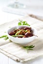 Marinated Olives in a small bowl Royalty Free Stock Photo