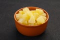 Marinated pineapple pieces