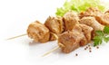 Marinated pork kebab