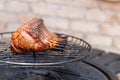 Marinated Rack of Lamb on Grill Royalty Free Stock Photo