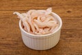 Marinated squid slices in the bowl Royalty Free Stock Photo