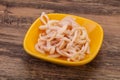 Marinated squid slices in the bowl Royalty Free Stock Photo