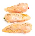 Marinated and stuffed chicken breast fillet