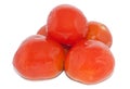 Marinated tomatoes isolated ower white Royalty Free Stock Photo