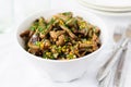 Marinated Wild Mushroom (Honey Fungus) Salad with Dill and Musta Royalty Free Stock Photo